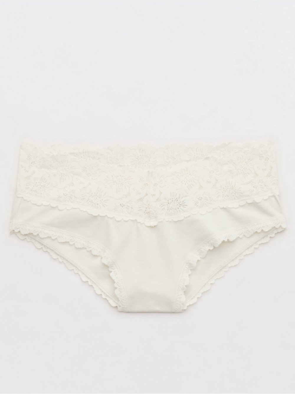 NWT Aerie Superchill Cotton Rosey Lace Cheeky Panty